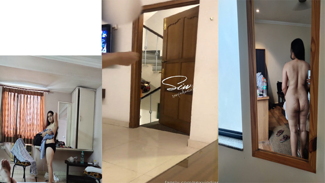 Sexy Indian Wife Taking Parcel – From Delivery Boy In Bikini