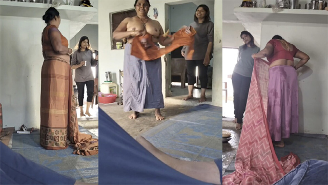 Naughty Mom Changing After Bath – Infront Him And Her Sis Video